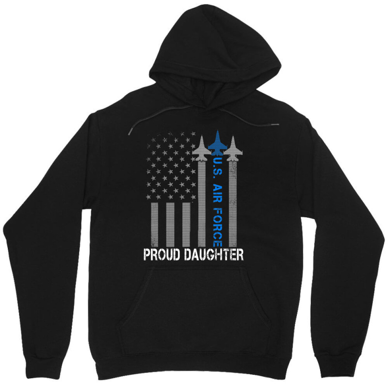 Hot Trend Vintage Proud Daughter Us Air Force Flag Usaf Unisex Hoodie | Artistshot