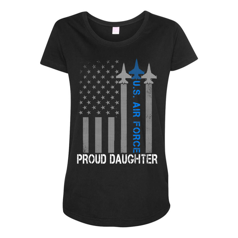 Hot Trend Vintage Proud Daughter Us Air Force Flag Usaf Maternity Scoop Neck T-shirt by quanghuydinh1 | Artistshot