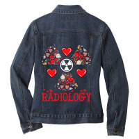 Valentine Couple Radiology Rad Tech Radiologist Xray Ladies Denim Jacket | Artistshot