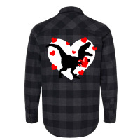 I Steal Hearts T Valentines Day Dinosaur Boys Kid (13) Flannel Shirt | Artistshot