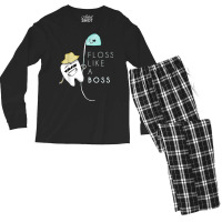 Floss Like A Boss Funny Dentist Teeth Dental T Shirt Men's Long Sleeve Pajama Set | Artistshot