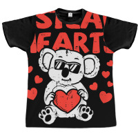 I Steal Hearts T Valentines Day Dinosaur Boys Kid (27) Graphic T-shirt | Artistshot