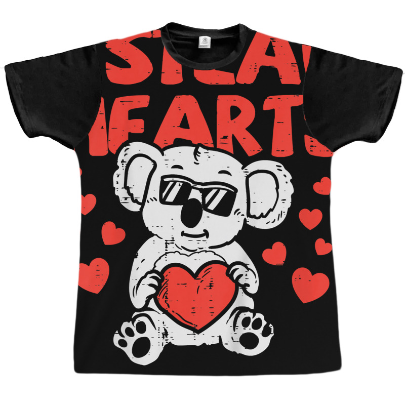 I Steal Hearts T Valentines Day Dinosaur Boys Kid (27) Graphic T-shirt | Artistshot