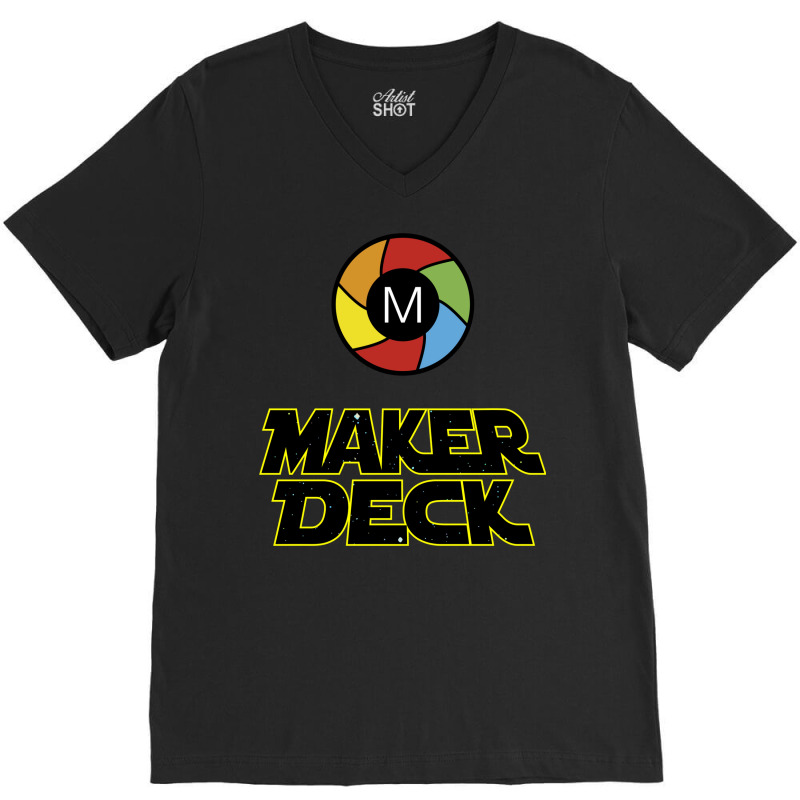 Makerdeck Space V-neck Tee | Artistshot