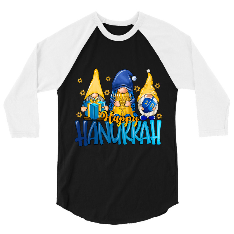 Hot Trend Happy Hanukkah Gnomes Pajamakah Funny Pajama Family Matching 3/4 Sleeve Shirt | Artistshot