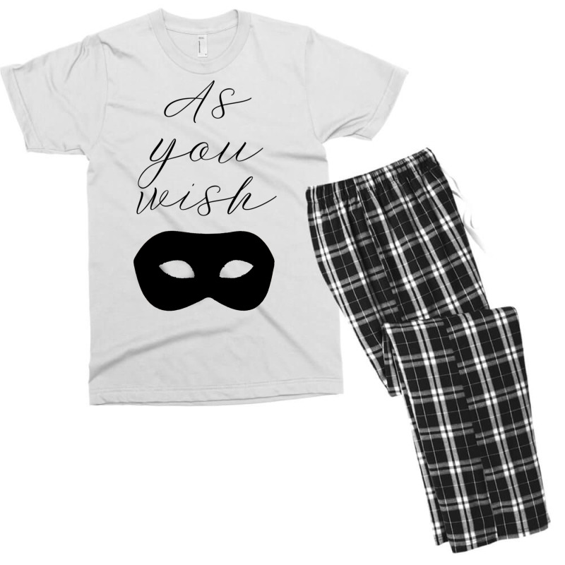 As You Wish With Black Mask Baby Tumblr Men's T-shirt Pajama Set by falgermpakasn | Artistshot