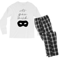 As You Wish With Black Mask Baby Tumblr Men's Long Sleeve Pajama Set | Artistshot