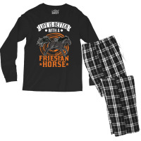 Limited Edition Life Is Better With A Friesian Horse-dypbj Men's Long Sleeve Pajama Set | Artistshot