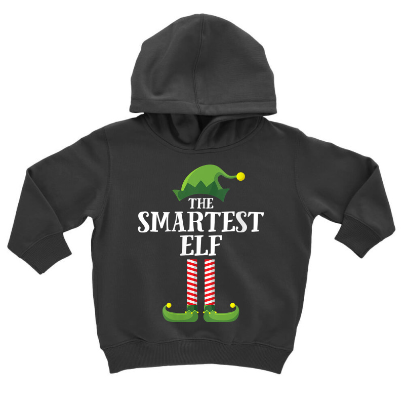 Womens Smartest Elf Matching Family Group Christmas Party V Neck T Shi Toddler Hoodie | Artistshot