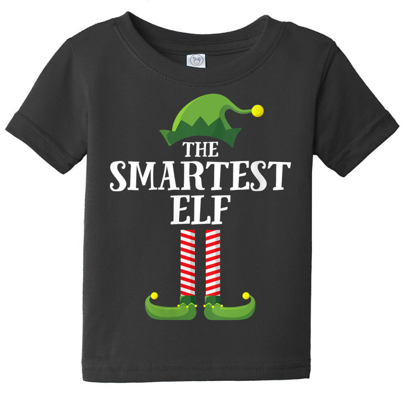 Womens Smartest Elf Matching Family Group Christmas Party V Neck T Shi Baby Tee | Artistshot