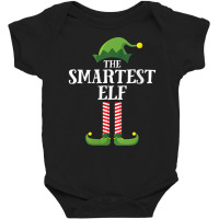 Womens Smartest Elf Matching Family Group Christmas Party V Neck T Shi Baby Bodysuit | Artistshot