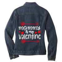 Valentines  My Mommy Is My Valentine Kids Boys Ladies Denim Jacket | Artistshot