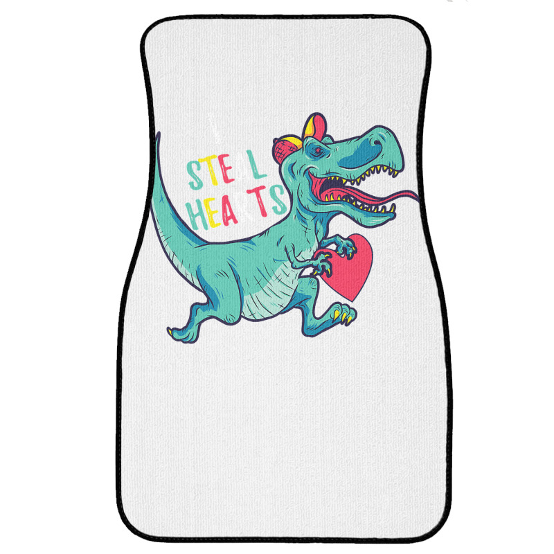 I Steal Hearts T Valentines Day Dinosaur Boys Kid (42) Front Car Mat | Artistshot