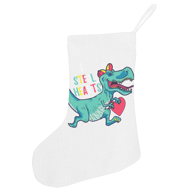 I Steal Hearts T Valentines Day Dinosaur Boys Kid (42) Holiday Stocking | Artistshot