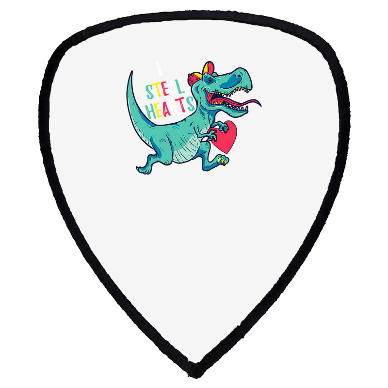 I Steal Hearts T Valentines Day Dinosaur Boys Kid (42) Shield S Patch | Artistshot