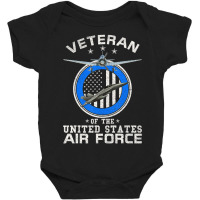 Trending Vintage Veteran Of The United States Air Force U.s Military Baby Bodysuit | Artistshot