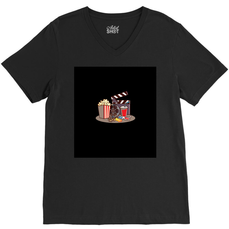 Filmmakers And Film Fans Popcorn Design Sleeveless Vintage Vintage V-neck Tee | Artistshot