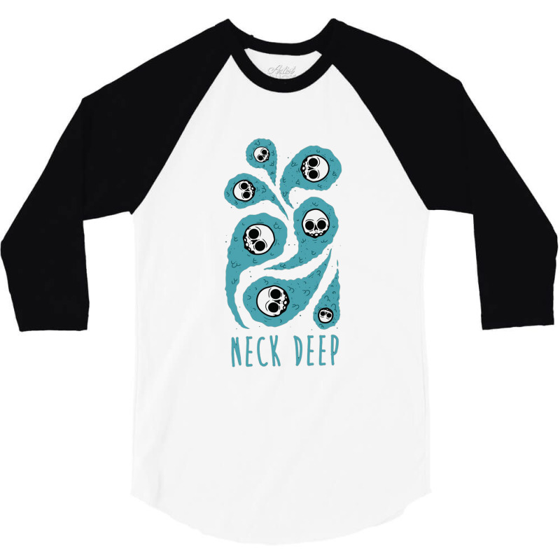 Neck Deep 3/4 Sleeve Shirt by agun | Artistshot