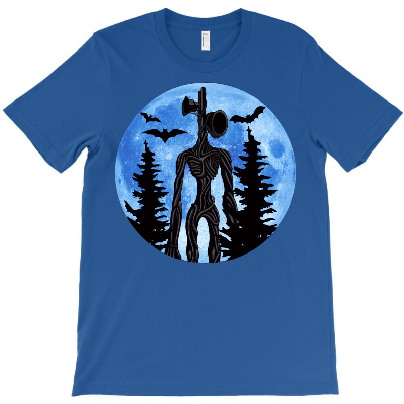 Siren Head, Bats, Trees And Blue Funny Red T-shirt | Artistshot