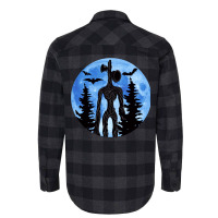 Siren Head, Bats, Trees And Blue Funny Red Flannel Shirt | Artistshot