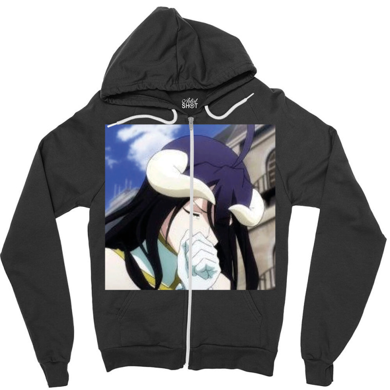 [ Sale ] Cool Sticker Overlord Albedo Chibi 1 Zipper Hoodie by lyxellseradjq | Artistshot