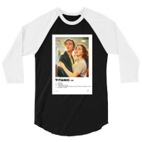 B Titanic (1997) Alternative Film Poster 3/4 Sleeve Shirt | Artistshot