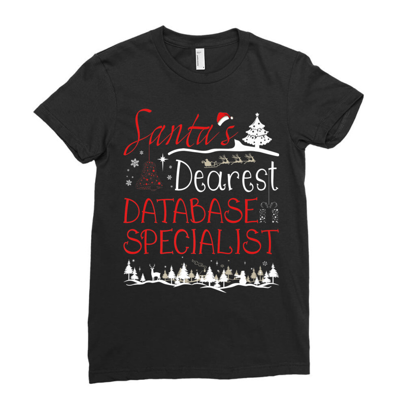 Database Specialist Xmas Job Funny Christmas Premium T Shirt Ladies Fitted T-Shirt by hamlerf | Artistshot