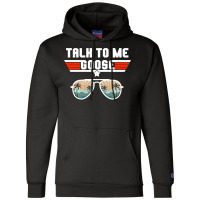 Talk To Me Goose Retro Sunset Aviator Glasses Classic Champion Hoodie | Artistshot