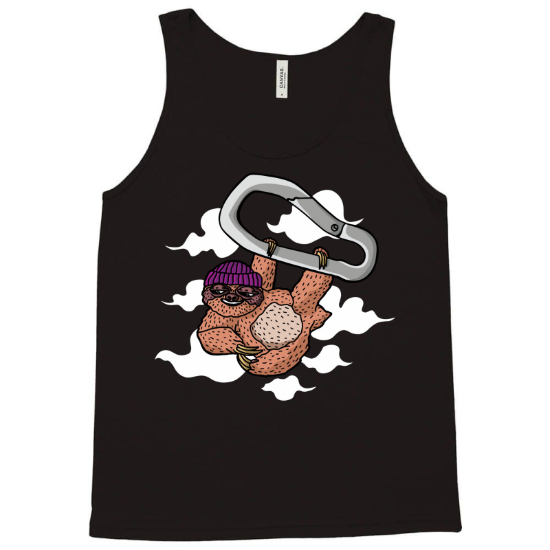 Sloth Hangs From A Carabiner In Clouds Baby Funny Tank Top | Artistshot