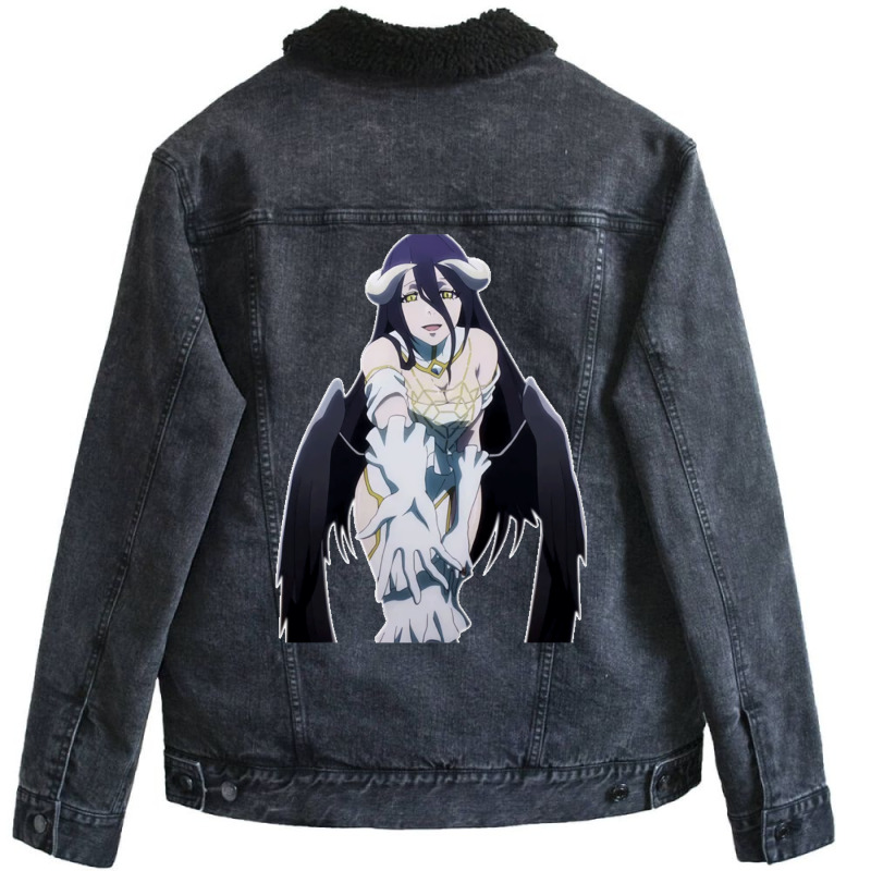 [ Sale ] Cool Sticker Overlord Albedo Chibi 18 Unisex Sherpa-Lined Denim Jacket by lyxellseradjq | Artistshot