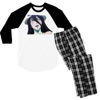 [ Sale ] Cool Sticker Overlord Albedo Chibi 19 Men's 3/4 Sleeve Pajama Set | Artistshot