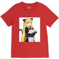 [ Sale ] Cool Sticker Overlord Albedo Chibi 2 V-neck Tee | Artistshot