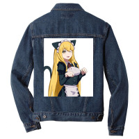 [ Sale ] Cool Sticker Overlord Albedo Chibi 2 Men Denim Jacket | Artistshot