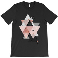 Geometric Compilation In Rose Gold And Blush Pink T-shirt | Artistshot