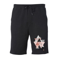 Geometric Compilation In Rose Gold And Blush Pink Fleece Short | Artistshot