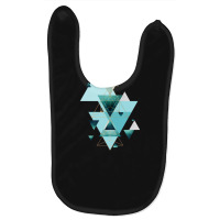 Geometric Triangle Compilation In Teal Baby Bibs | Artistshot