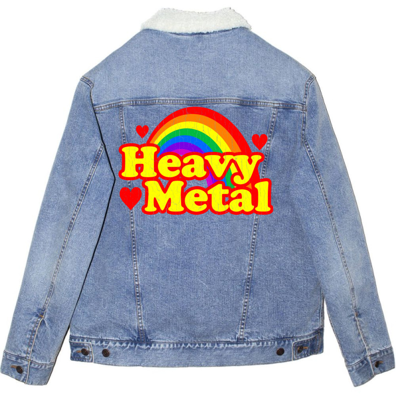 Funny Heavy Metal Rainbow Baby Stars Unisex Sherpa-Lined Denim Jacket by szarakeivindk | Artistshot