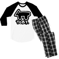 The Dog Is Toby Baby Humor Men's 3/4 Sleeve Pajama Set | Artistshot