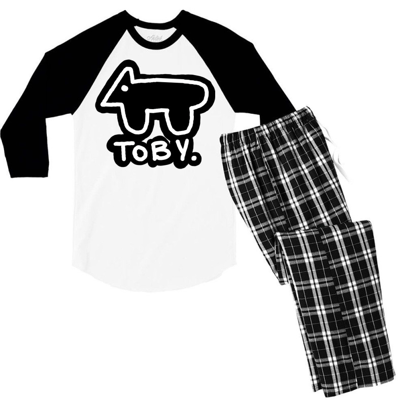 The Dog Is Toby Baby Humor Men's 3/4 Sleeve Pajama Set by loretzexson | Artistshot