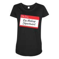 Film Crew Key Makeup Department Classic Hippie Hipster Maternity Scoop Neck T-shirt | Artistshot