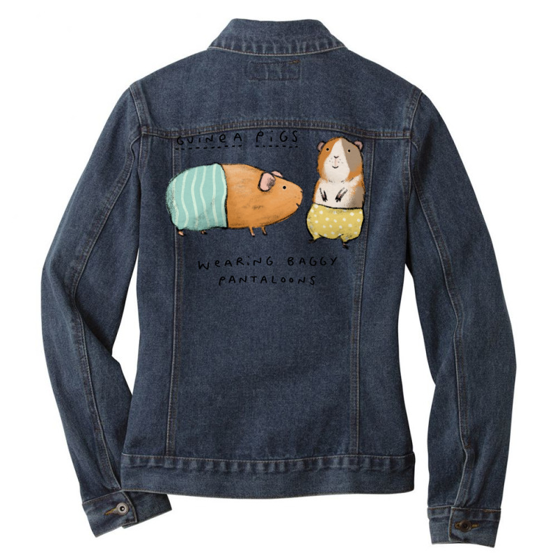 Guinea Pigs Wearing Baggy Pantaloons Vintage Ladies Denim Jacket by xhixhodaylyna | Artistshot