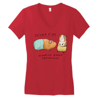 Guinea Pigs Wearing Baggy Pantaloons Vintage Women's V-neck T-shirt | Artistshot