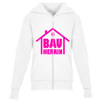 Womens Client Topping Out Ceremony Construction Site House Building V Youth Zipper Hoodie | Artistshot