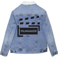 Filmmaker Black Classic 80s Hipster Unisex Sherpa-lined Denim Jacket | Artistshot