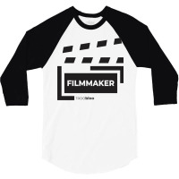 Filmmaker Black Classic 80s Hipster 3/4 Sleeve Shirt | Artistshot