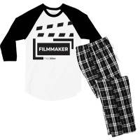 Filmmaker Black Classic 80s Hipster Men's 3/4 Sleeve Pajama Set | Artistshot