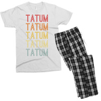 Tatum Name Vintage Retro Tumblr Travel Men's T-shirt Pajama Set | Artistshot