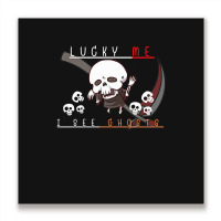 Ghosts Skeleton Metal Print Square | Artistshot