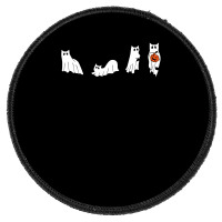 Black Cats And Pumpkin Halloween Cat Lovers Costume Ghost Round Patch | Artistshot