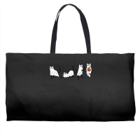 Black Cats And Pumpkin Halloween Cat Lovers Costume Ghost Weekender Totes | Artistshot